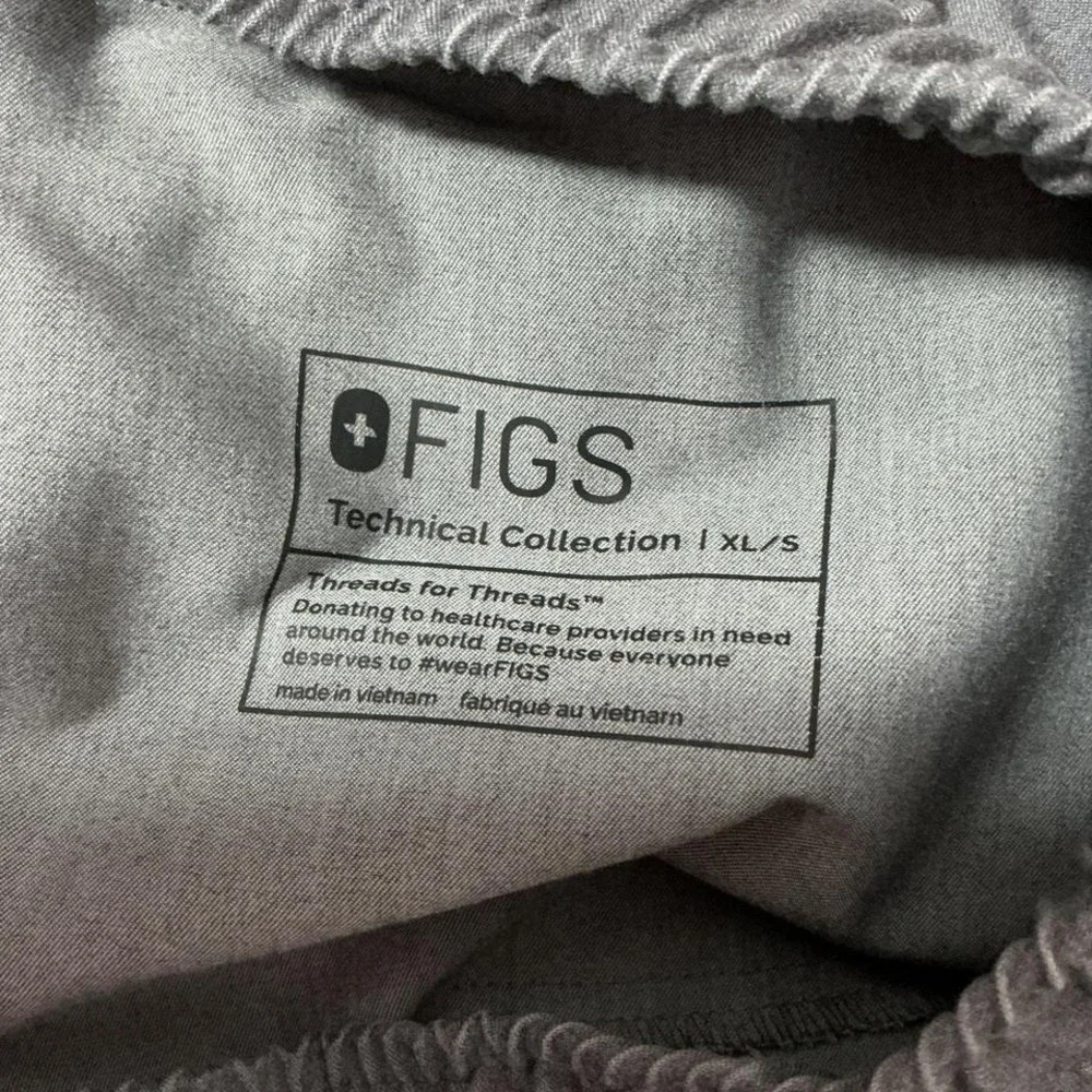 FIGS Technical Tansen Collection Men's Charcoal Grey Jogger Scrub Pants XL Short